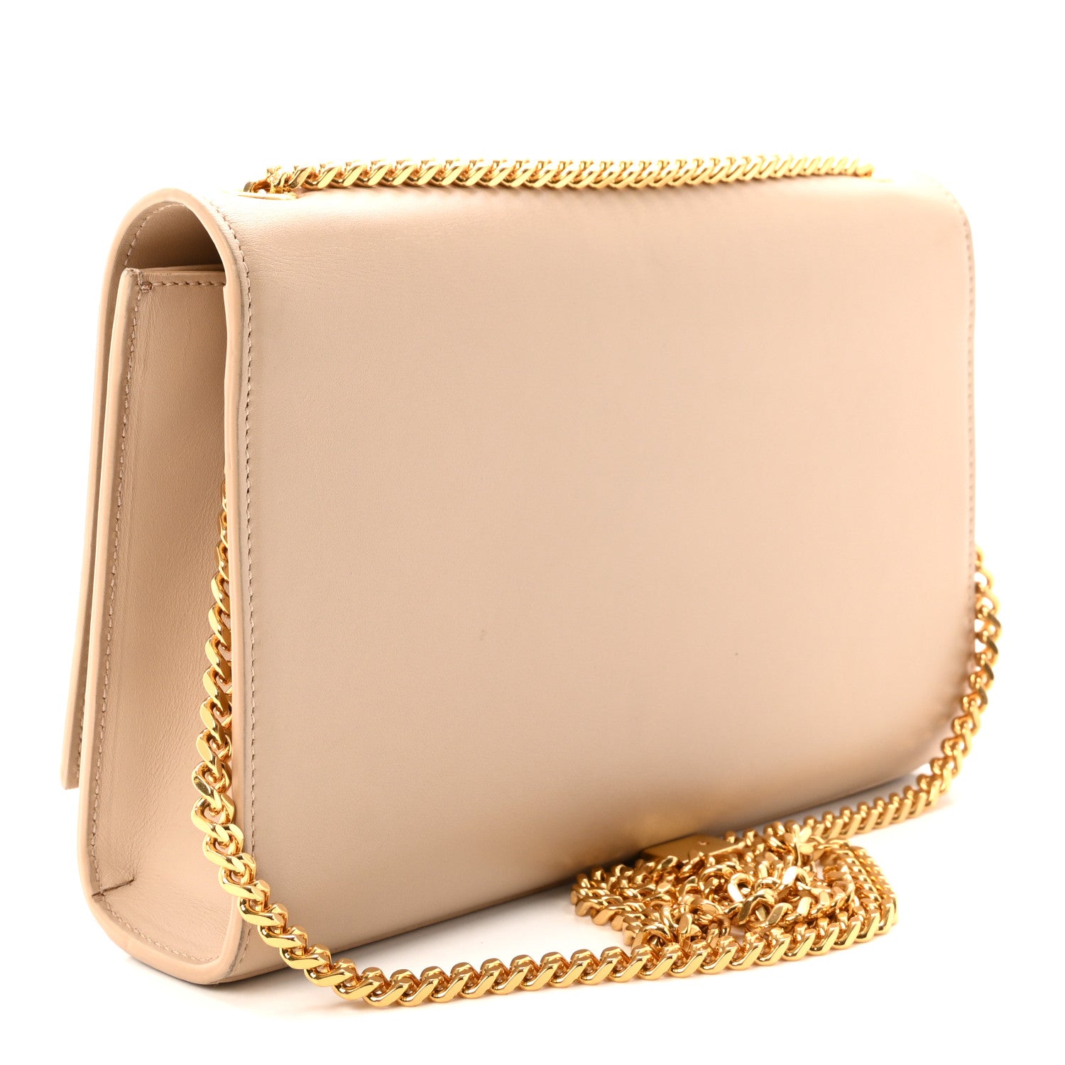 Saint Laurent Smooth Calfskin Medium Classic Monogram Kate Tassel Satchel Nude Powder 3 of 9