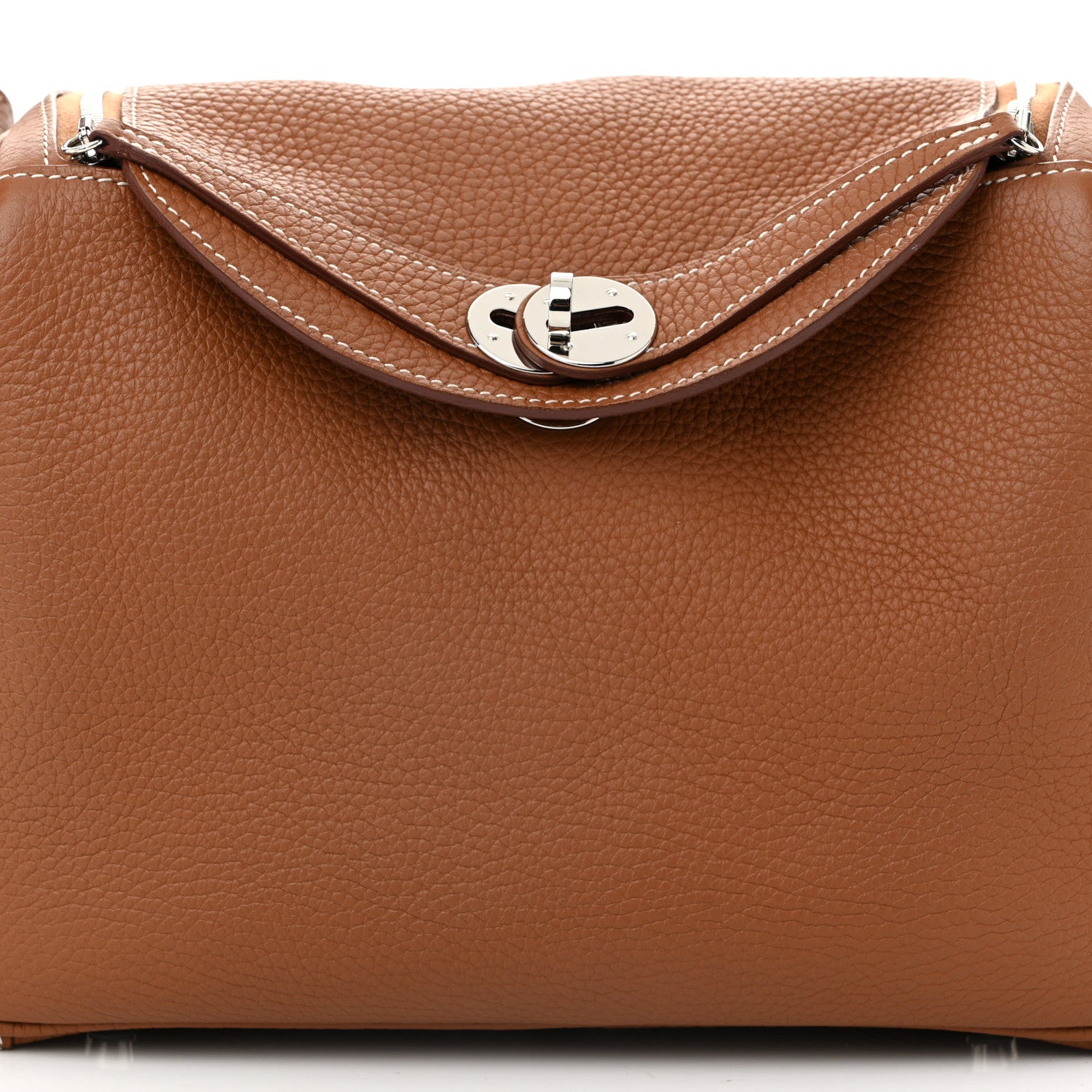 Hermes Taurillon Clemence Lindy 26 Gold 8 of 10