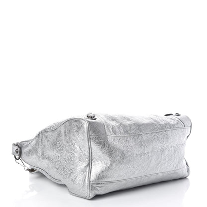 Balenciaga Metallic Agneau Classic Hardware Velo Gris Aluminum 4 of 10