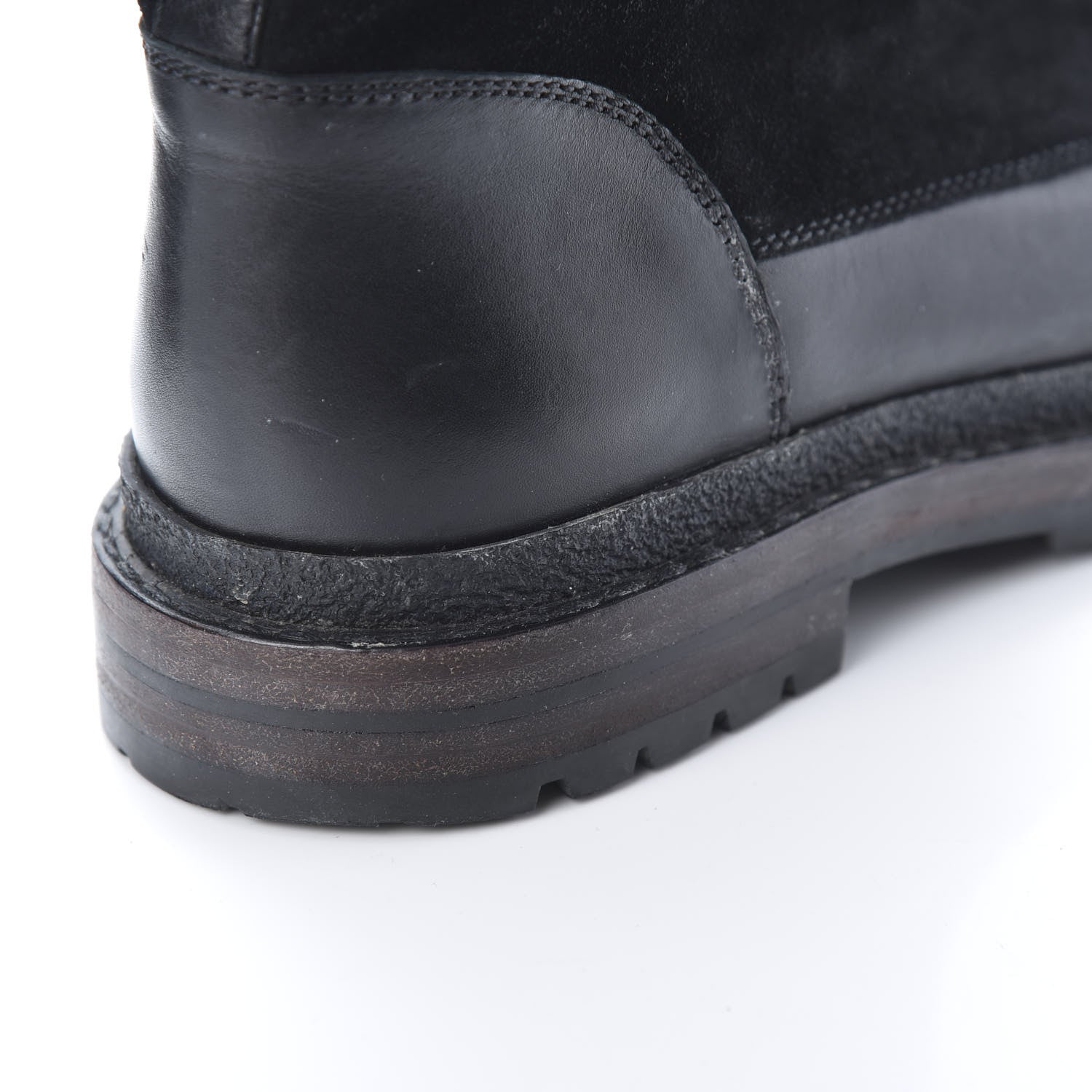 Chanel Calfskin Suede CC Ankle Snow Boots 39.5 Black 9 of 10