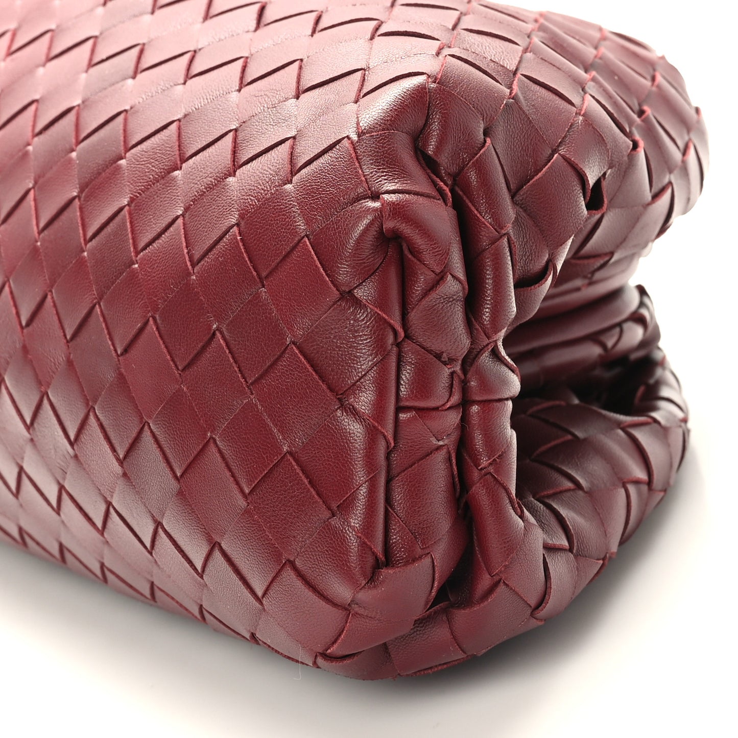 Nappa Maxi Intrecciato The Pouch Oversized Clutch Bordeaux