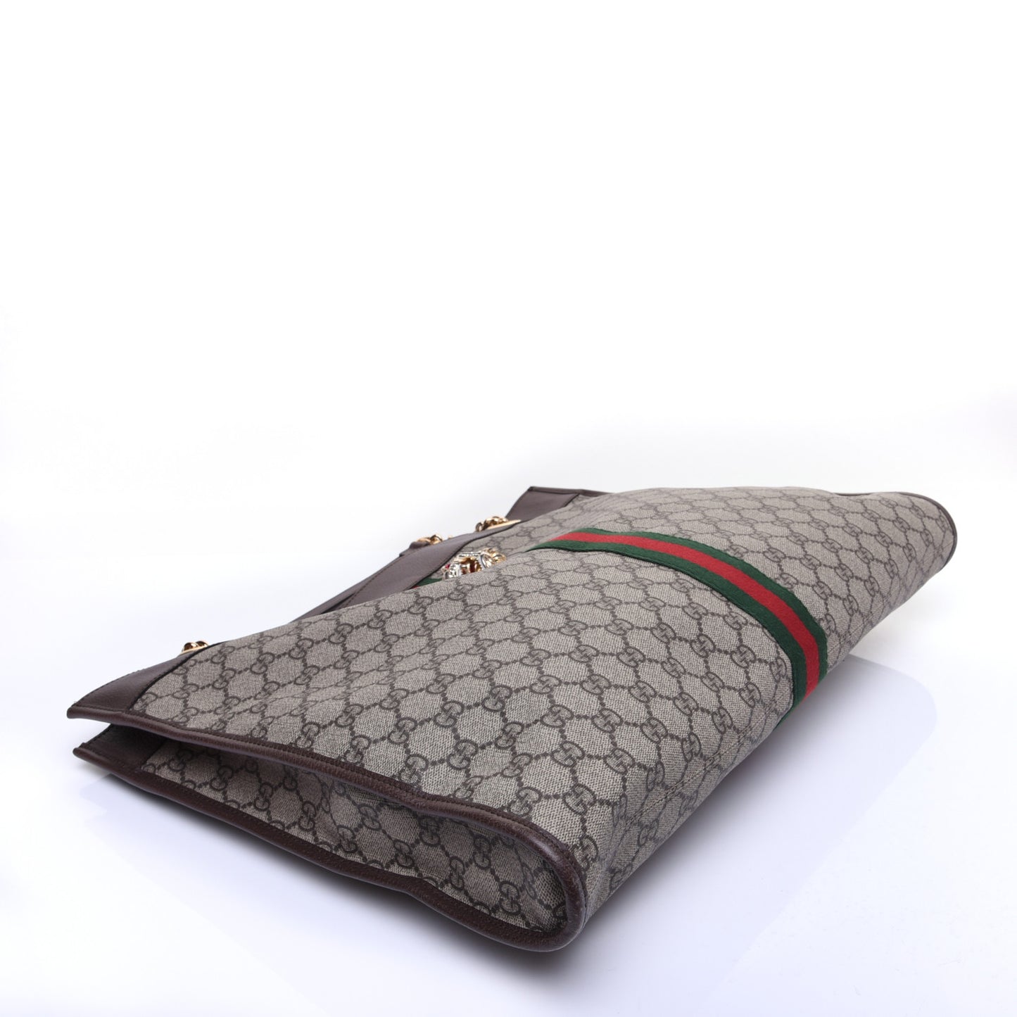 GG Supreme Monogram Large Rajah Chain Tote Beige New Acero