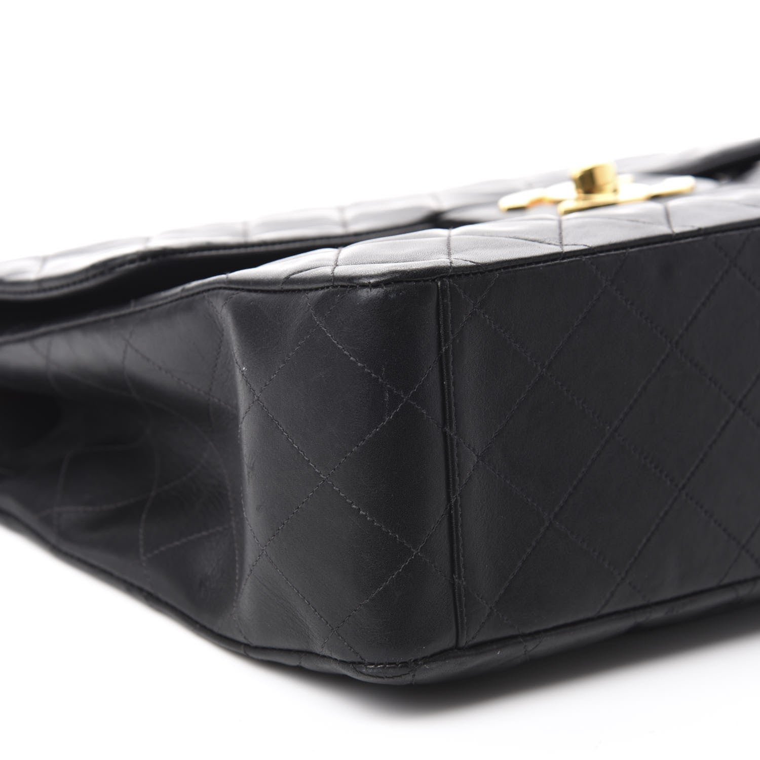 Chanel Lambskin Quilted XL Jumbo Single Flap Black 6 of 15