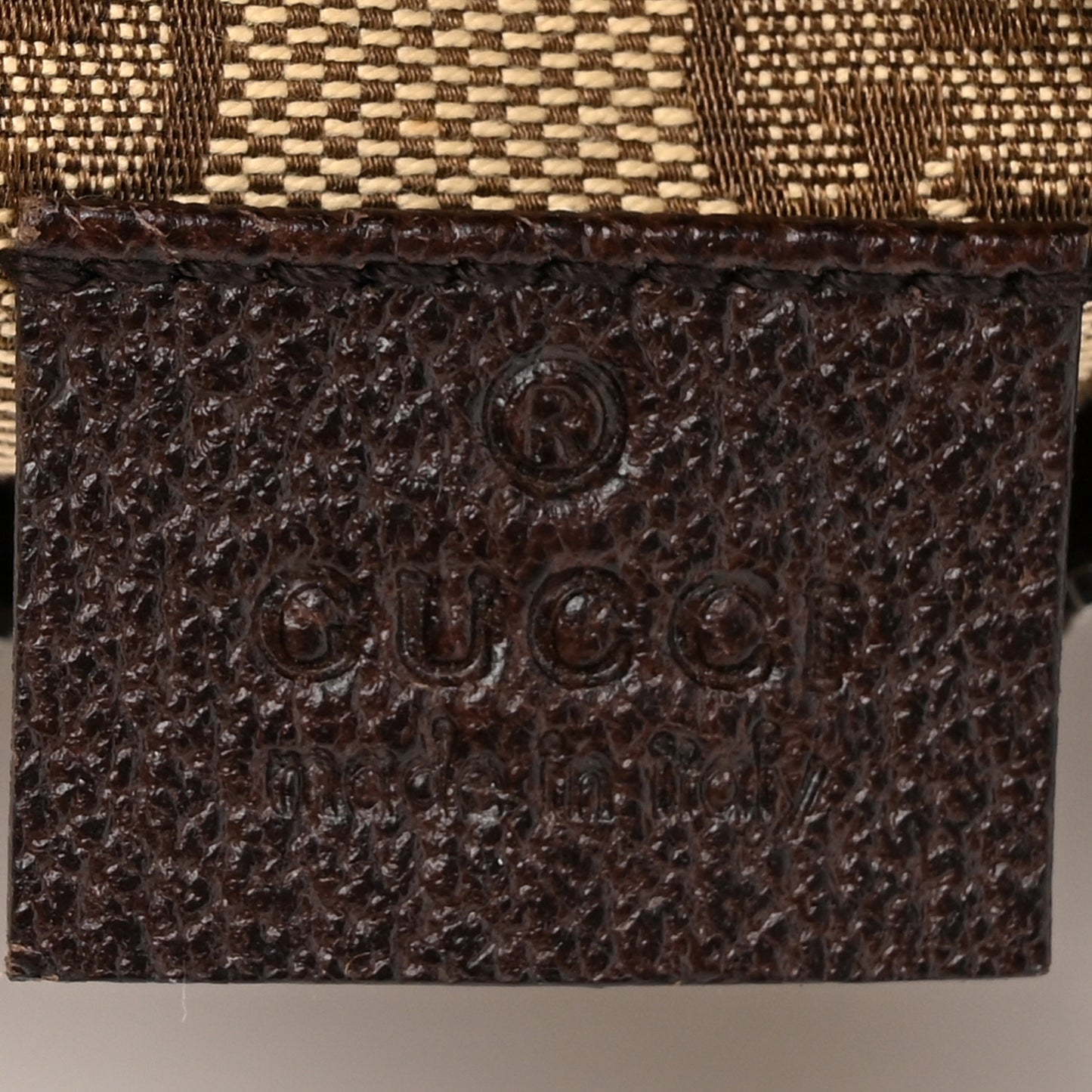 GG Monogram Double Pocket Belt Bag Dark Brown