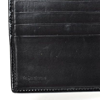 Saint Laurent Patent Y-Mail French Wallet Black 6 of 12