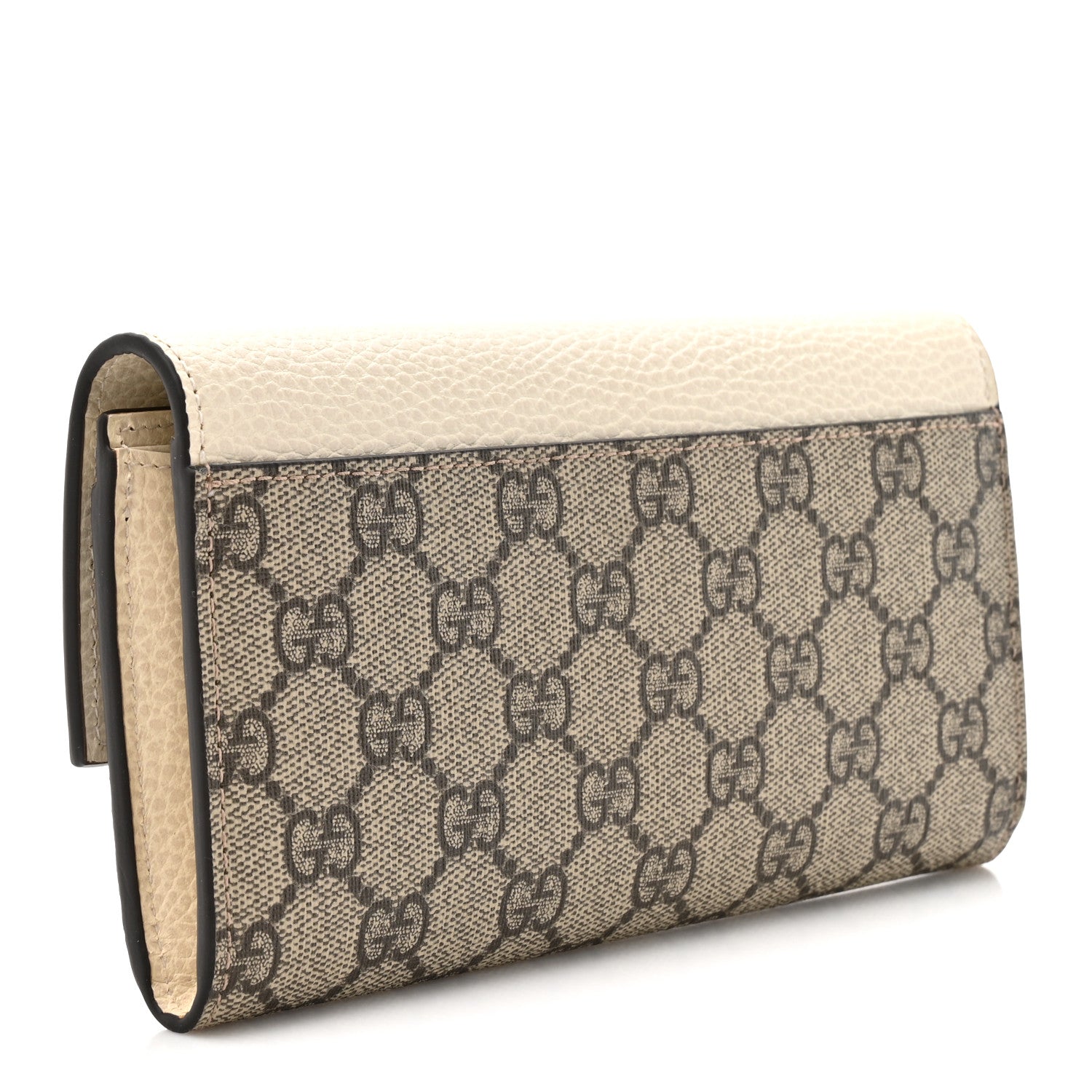 Gucci Dollar Calfskin GG Supreme Monogram GG Marmont Continental Wallet Mystic White Beige Ebony 3 of 9