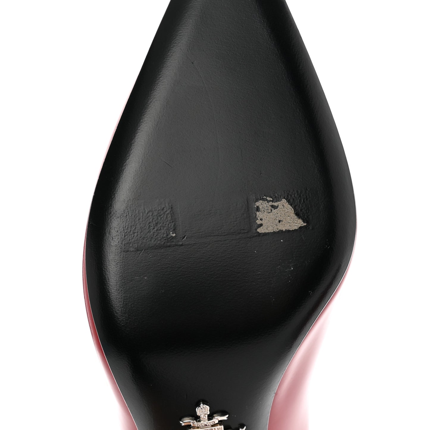 Spazzolato Triangle Logo Pointed Toe 75mm Pumps 37 Scarlatto