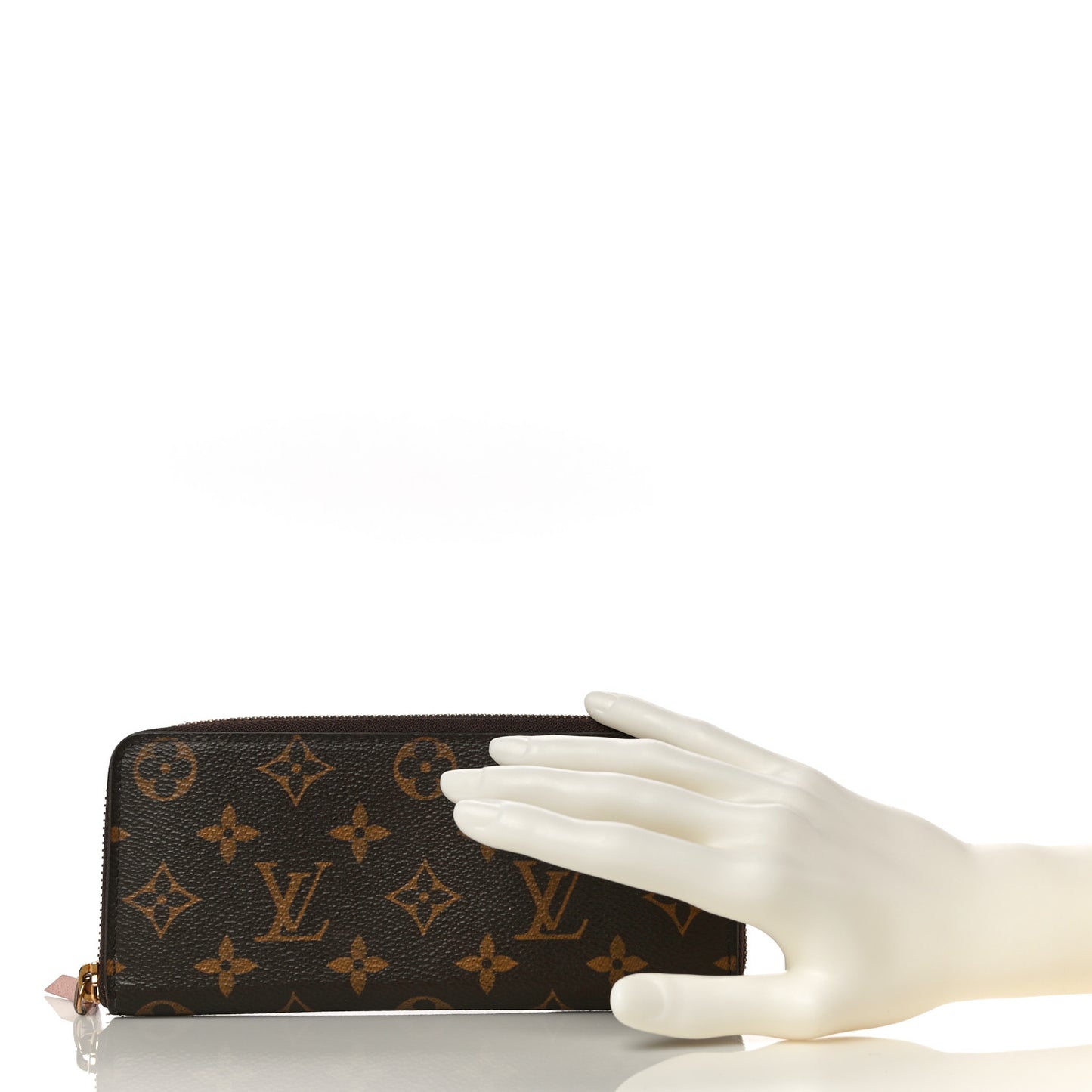 Monogram Clemence Wallet Rose Ballerine