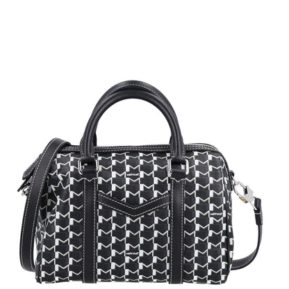 Moynat X KASING LUNG Calfskin Canvas M Labubu Boston Bag Black Multicolor 1 of 11