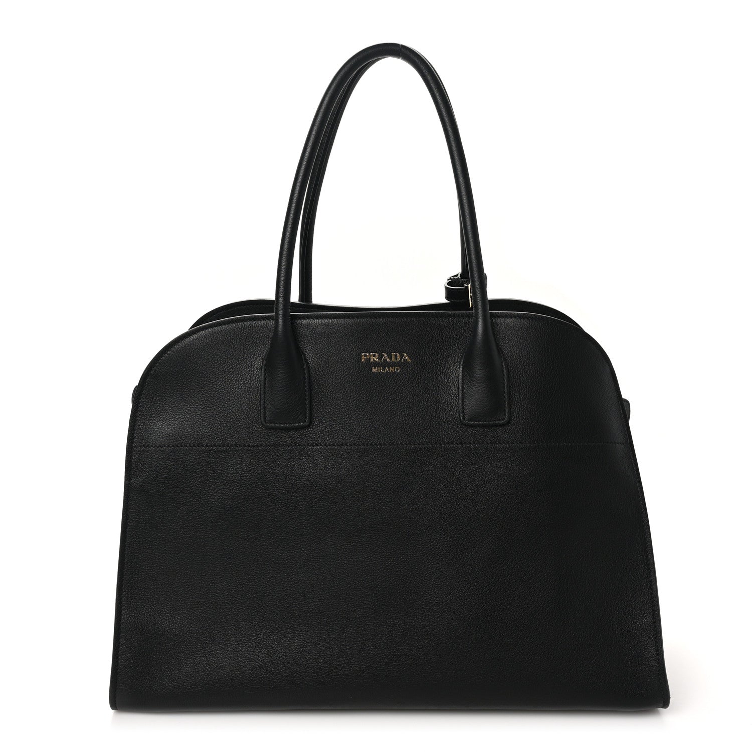 Prada Soft Grain Calfskin Large Tote Bag Black 1 of 9