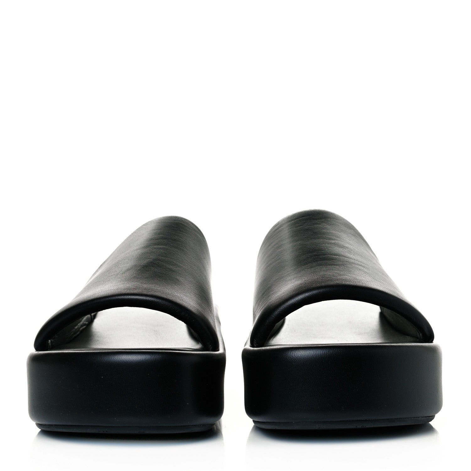 Balenciaga Smooth Nappa Logo Rise Platform Sandals 38 Black White 2 of 8