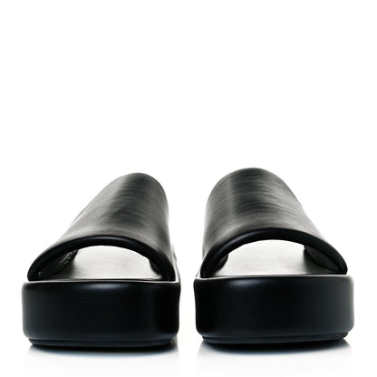 Balenciaga Smooth Nappa Logo Rise Platform Sandals 38 Black White 2 of 8