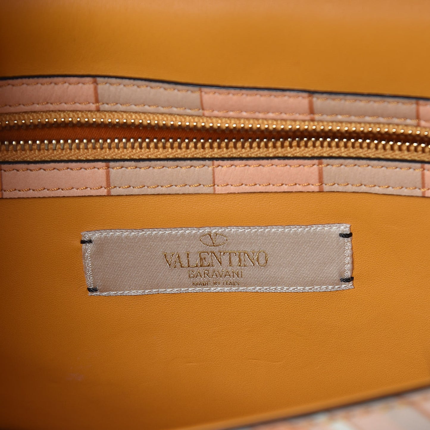 Vitello Native Couture 1975 Medium Glam Lock Rockstud Flap Mandarin Sorbet