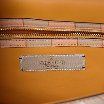 Valentino Garavani Vitello Native Couture 1975 Medium Glam Lock Rockstud Flap Mandarin Sorbet 6 of 10
