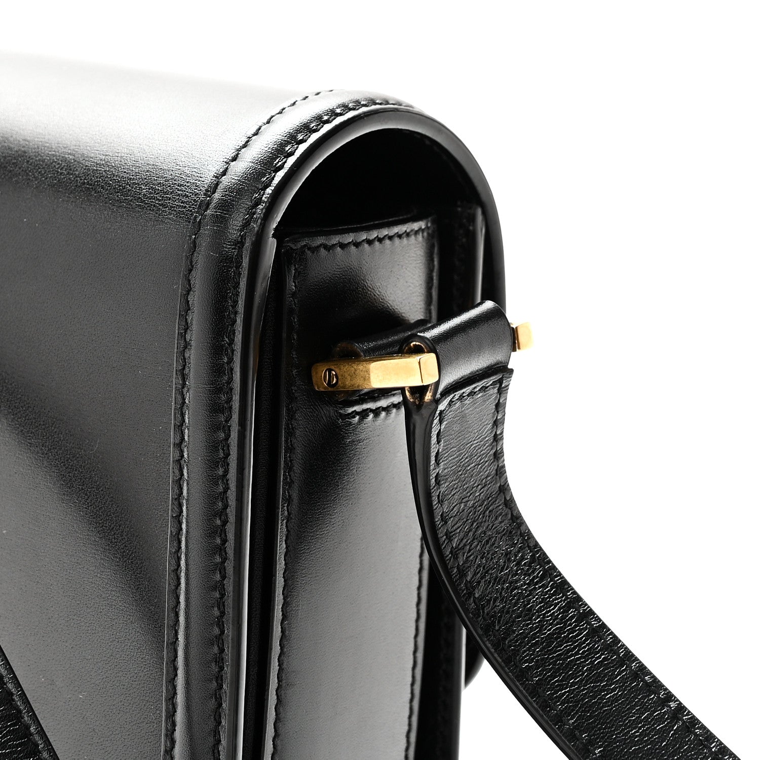 Saint Laurent Box Calfskin Monogram Medium Solferino Satchel Black 10 of 10