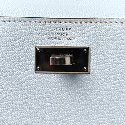 Hermes Chevre Mysore Kelly Pocket Compact Wallet Bleu Brume 6 of 7