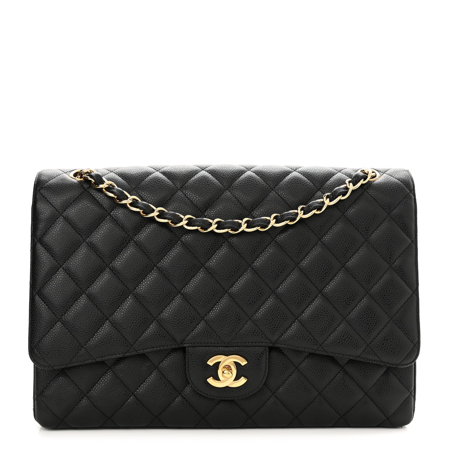 Chanel Caviar Quilted Maxi Single Flap Black 1 of 10