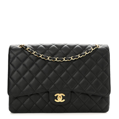 Chanel Caviar Quilted Maxi Single Flap Black 1 of 10