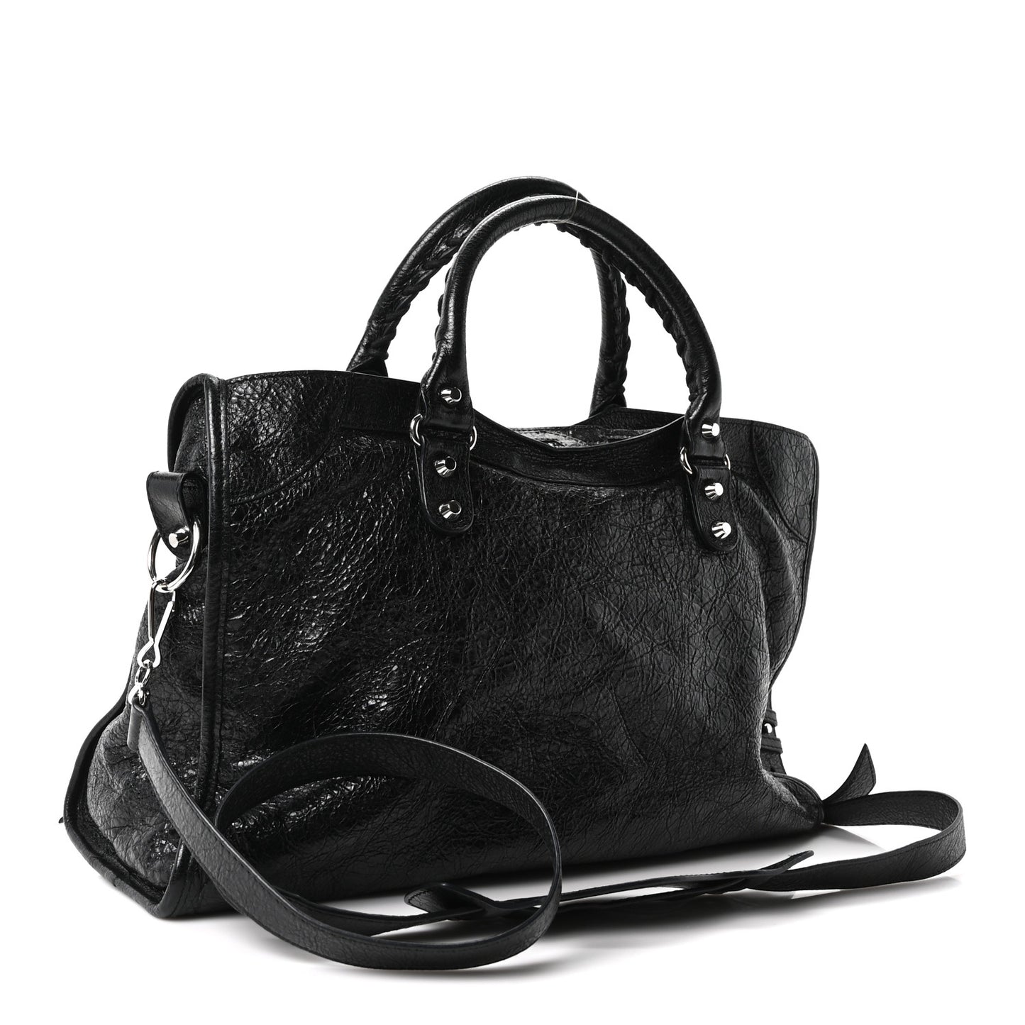 Agneau Classic Silver Hardware City Black