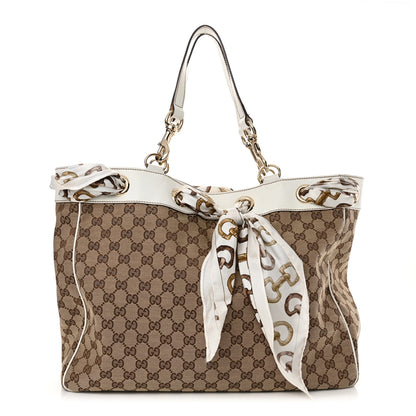 Gucci Monogram Large Positano Tote Off White 1 of 14
