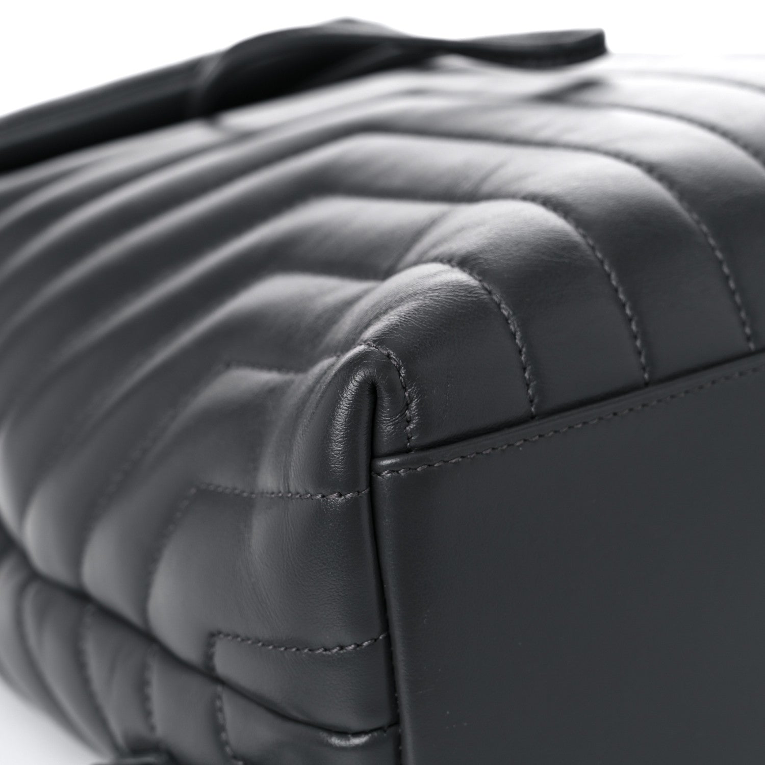 Saint Laurent Calfskin Y Quilted Monogram Medium Loulou Backpack Storm 10 of 16