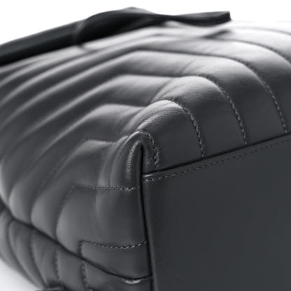 Saint Laurent Calfskin Y Quilted Monogram Medium Loulou Backpack Storm 10 of 16