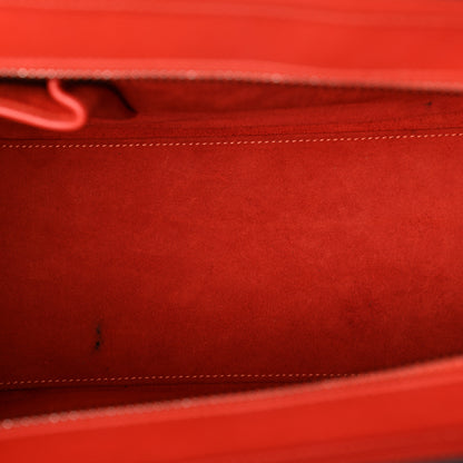 Celine Drummed Calfskin Micro Luggage Vermillion 5 of 11