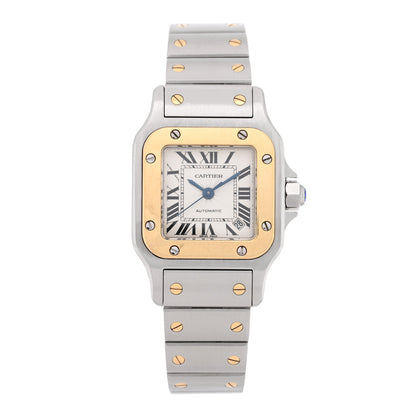 Cartier Stainless Steel 18K Yellow Gold 24mm Santos De Cartier Galbee Automatic Watch 1 of 4