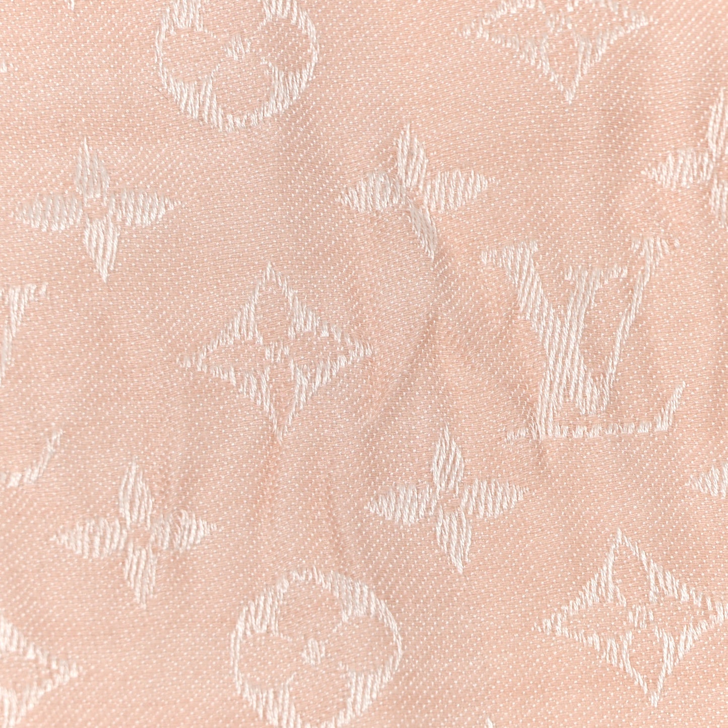 Silk Wool Monogram Denim Shawl Rose
