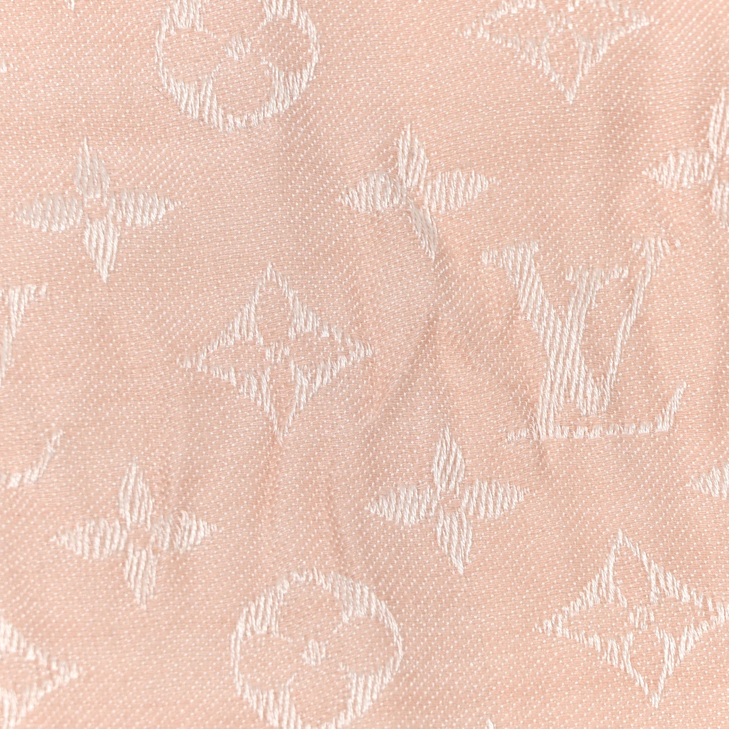 Louis Vuitton Silk Wool Monogram Denim Shawl Rose 4 of 13