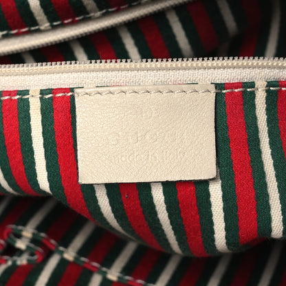 Gucci Monogram Medium New Britt Half Moon Hobo White 7 of 16