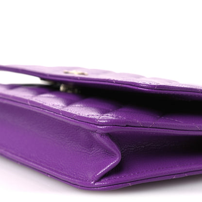 Chanel Caviar Quilted Wallet On Chain WOC Purple 11 of 14