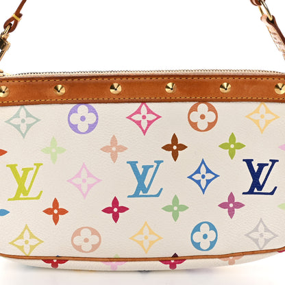Louis Vuitton Monogram Multicolor Pochette Accessories White 7 of 12