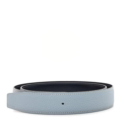 Hermes Box Togo 32mm Belt Strap 90 36 Marine Bleu Ciel 1 of 5