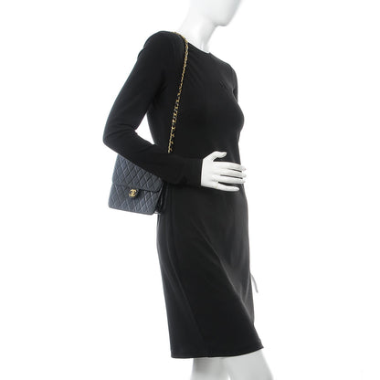 Chanel Lambskin Quilted Medium Single Flap Black 2 of 14