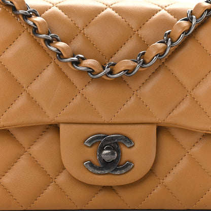 Chanel Lambskin Quilted Mini Rectangular Flap Camel 8 of 12