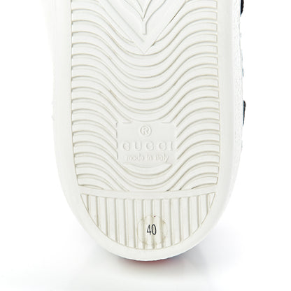 Gucci Calfskin Web Floral Embroidered Womens Ace Sneakers 40 White 7 of 10