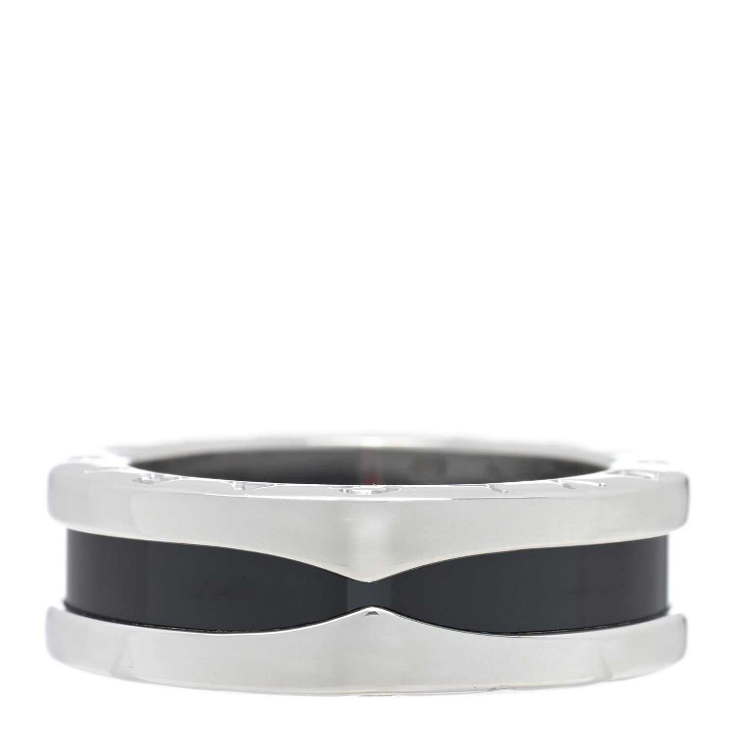 Bulgari Sterling Silver Ceramic Save The Children One-Band Ring 49 4.75 1 of 5