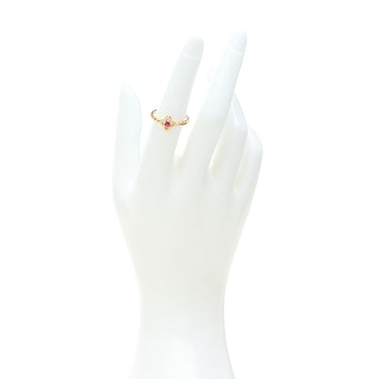 David Yurman 18K Yellow Gold Diamond Ruby 9mm Venetian Quatrefoil Ring 52 6 2 of 5