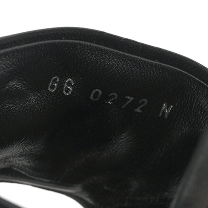 Louis Vuitton Lambskin Embossed Monogram Revival High Heel Mules 38 Black 8 of 8