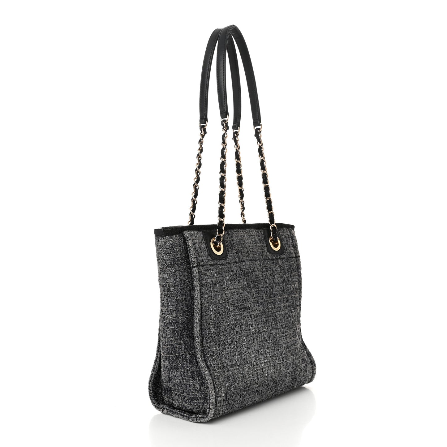 Lurex Boucle Mini Deauville Tote Blue