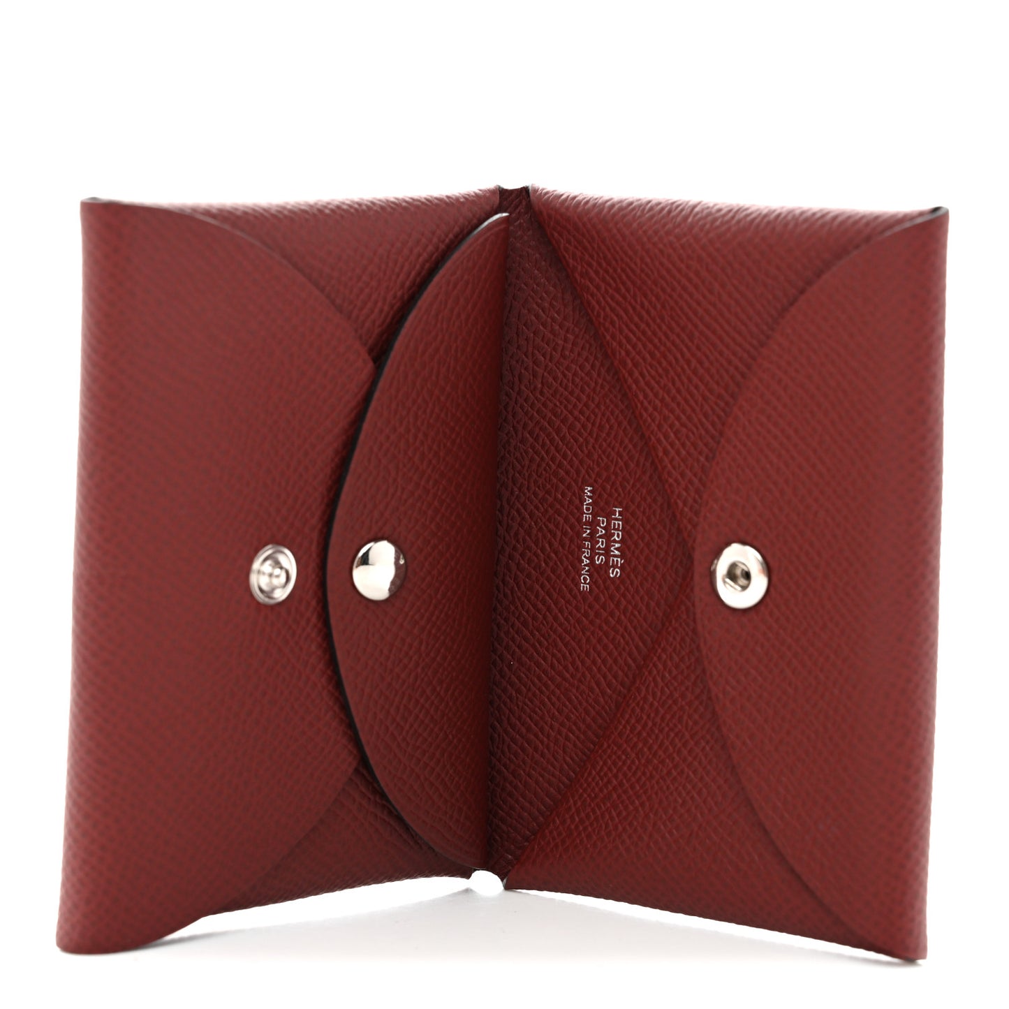 Epsom Calvi Duo Card Case Rouge H