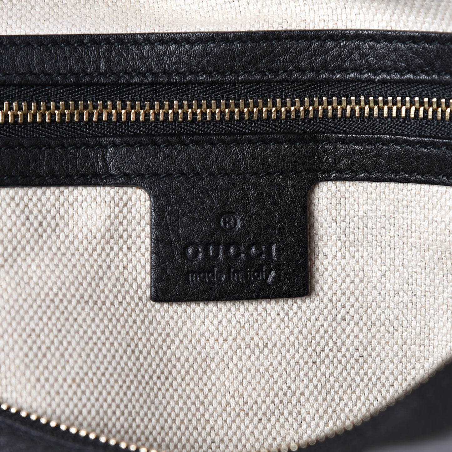 Pebbled Calfskin Large Soho Top Handle Bag Black