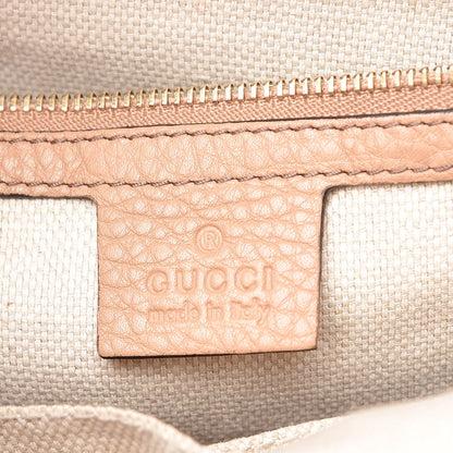 Gucci Pebbled Calfskin Small Soho Top Handle Bag Camelia 7 of 11