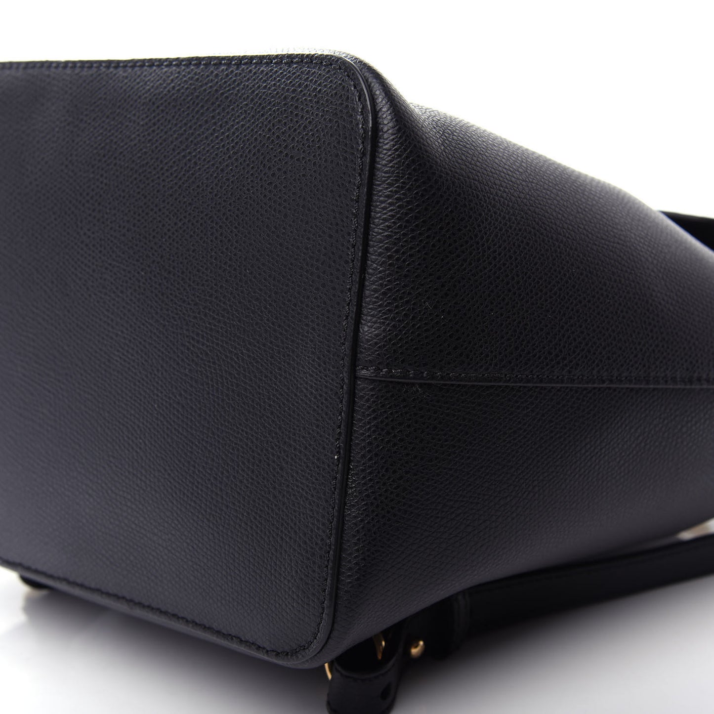 Vitello Cruise Bi-Color FF 1974 Embossed F is Fendi Drawstring Backpack Black Fragola Maya