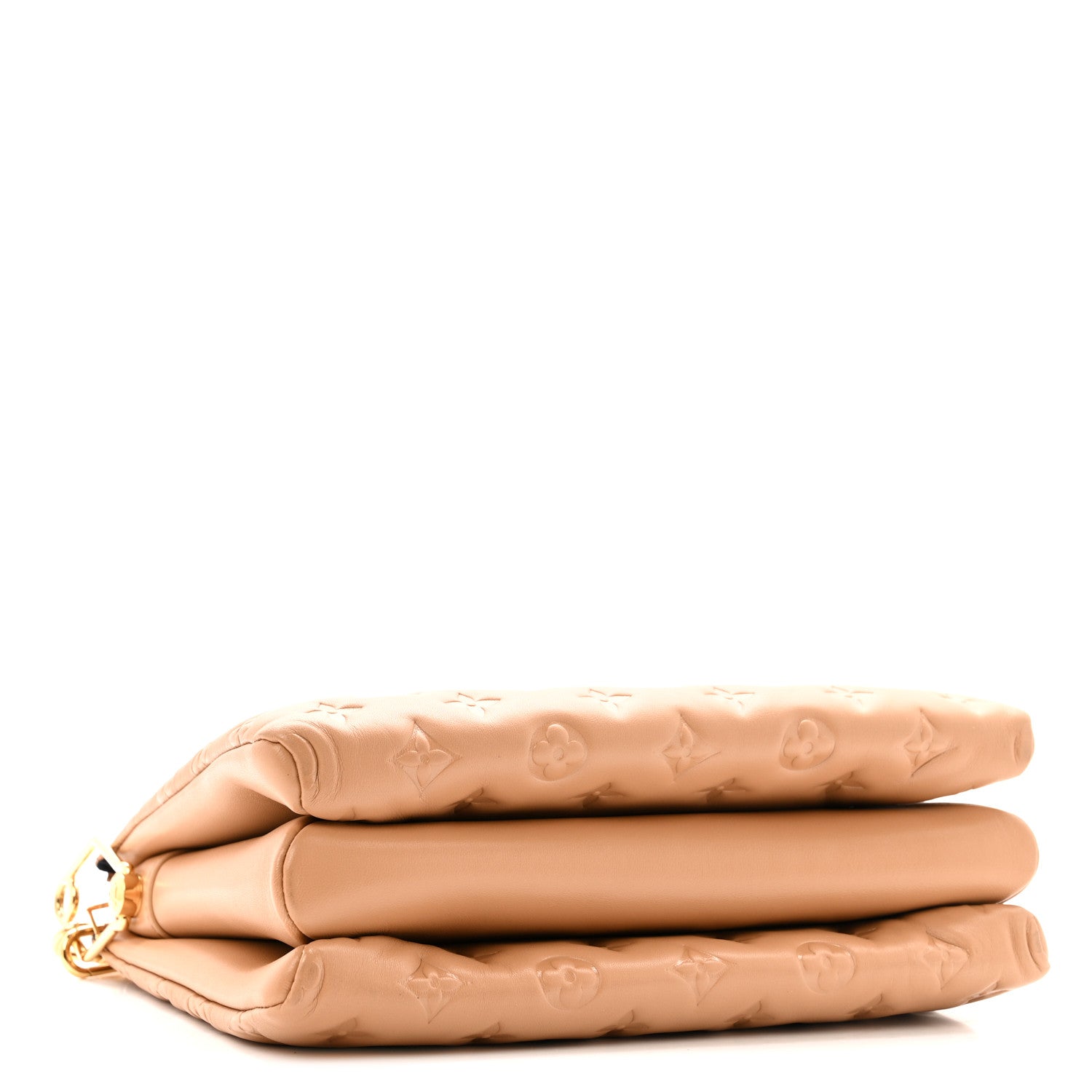 Louis Vuitton Lambskin Embossed Monogram Coussin PM Camel 4 of 14
