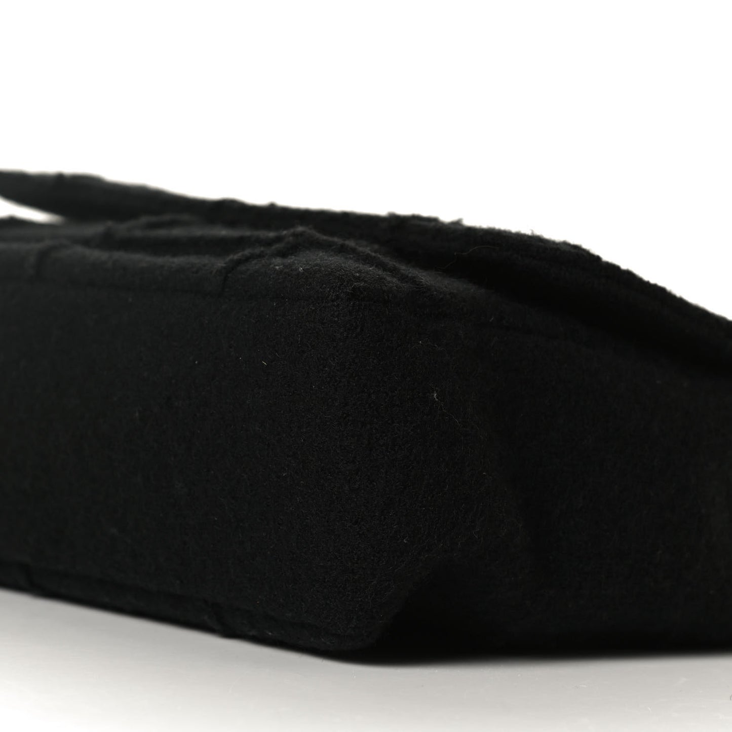 Wool Jumbo Chocolate Bar Mademoiselle Flap Black