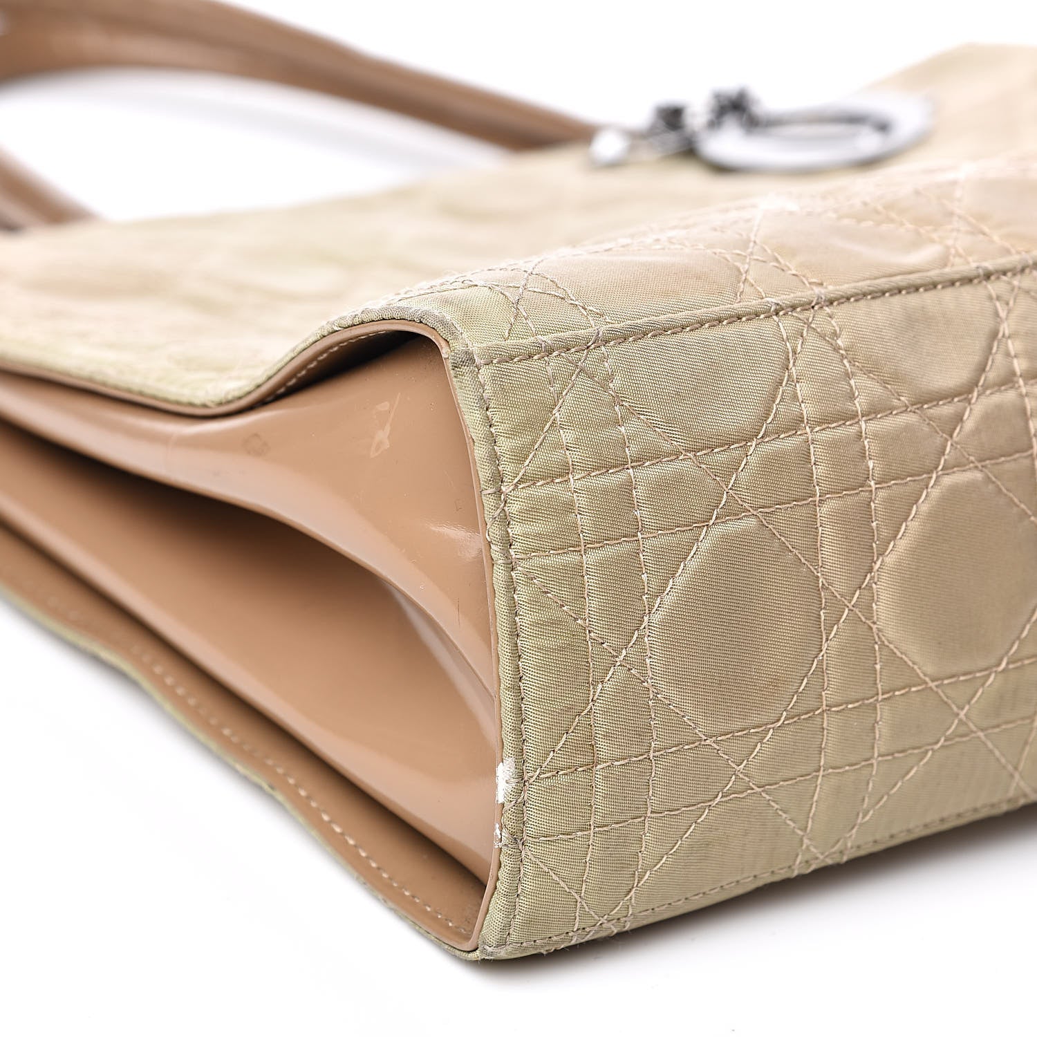 Christian Dior Nylon Cannage Shopper Tote Beige 9 of 13