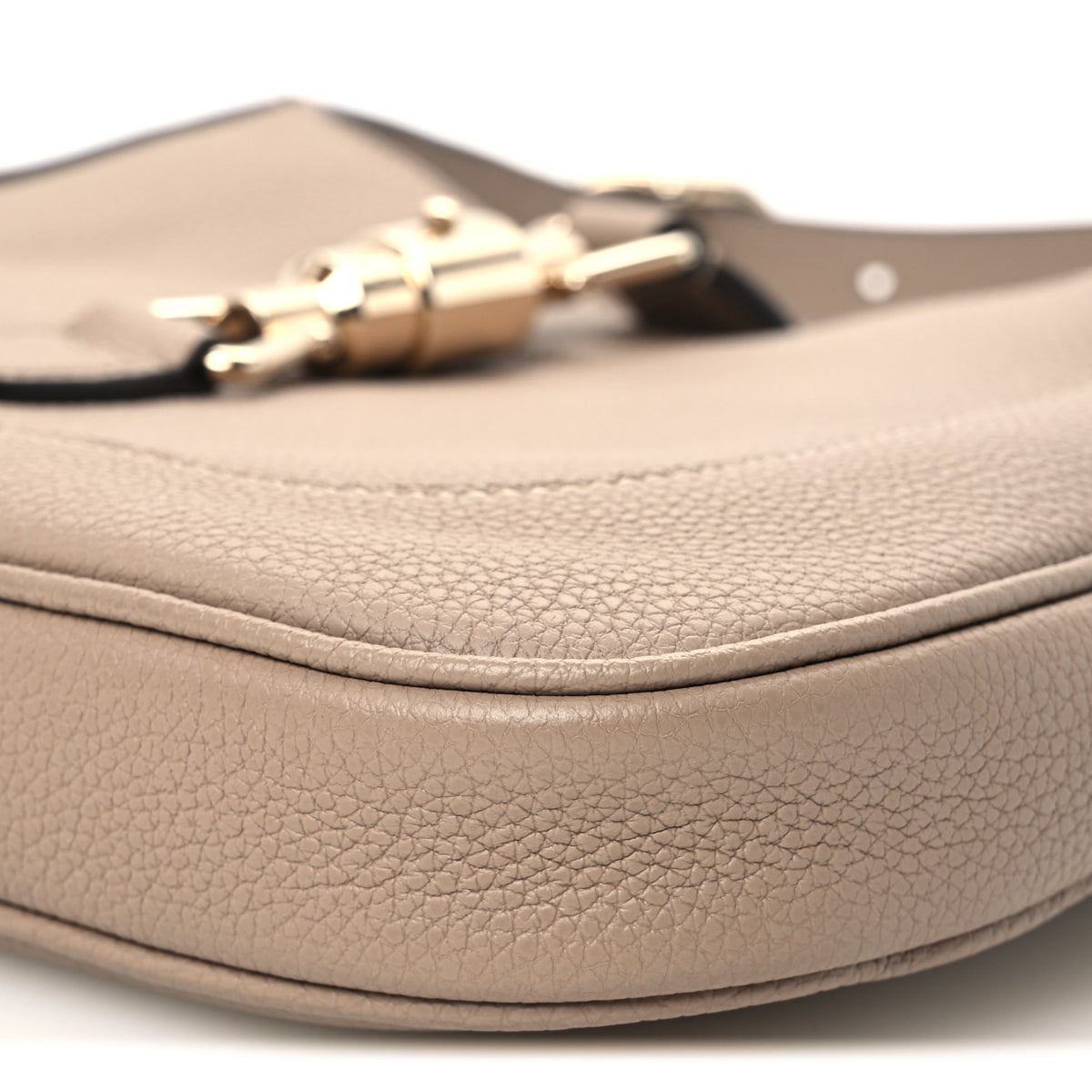 Grained Calfskin Web Medium Jackie 1961 Hobo Taupe