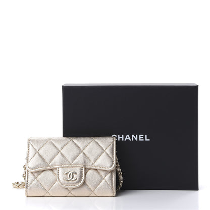 Chanel Metallic Lambskin Quilted Flap Chain Waist Bag Gold 12 of 12